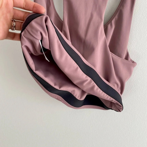 Tentree InMotion Longline Active Recycled Sports Bra Crop Twilight Mauve Size M - Picture 6 of 7
